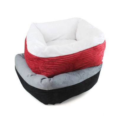 L'animal familier de Cat Bed Self-Warming Deep Sleep de chien de peluche de rectangle enfoncent des animaux familiers de velours côtelé enfoncent le sofa confortable lavable de chien