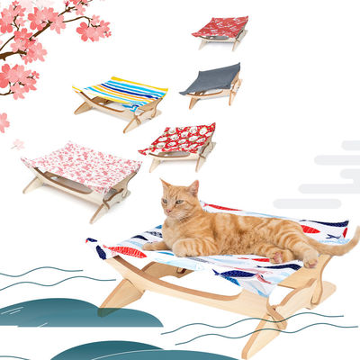 Place détachable en bois élevée de cadre de lits de Cat Beds Cat Hammock Blanket pendant Cat Sofa lavable