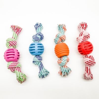 Chien lavable Toy Durable Rope Chew Toys 50g de boule de corde de double coton de noeud