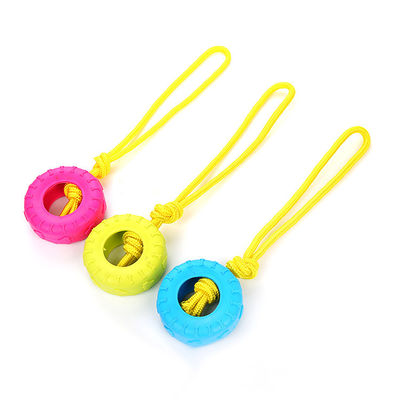L'animal familier durable de chien de mastication joue les dents dentaires de brosse à dents d'OEM/ODM TPR nettoyant des jouets