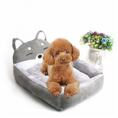 Lit confortable 1600g de sommeil de Sofa Yellow Gray Cartoons Pet de lit d'animal familier de coupe moderne
