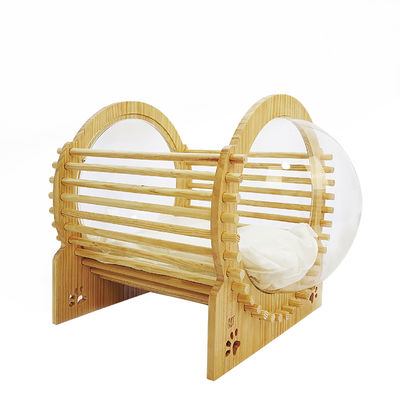 Bois Cat Bed House With Window de capsule