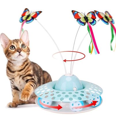 Cat Automatic Teaser et exerçant interactifs Kitten Toys With Spinning Butterfly