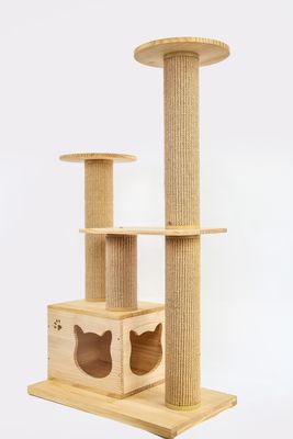 Lit en bois de luxe de hausse d'animal familier d'escaliers d'OEM et d'ODM Cat Climbing Tree Furniture Safety
