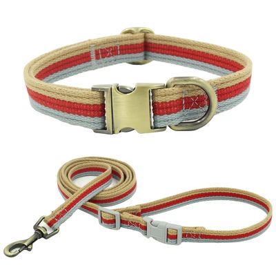 D'alliage de boucle de corde de chien 3 ensembles en bronze gravé de collier et de laisse de sangle de couleur de la laisse