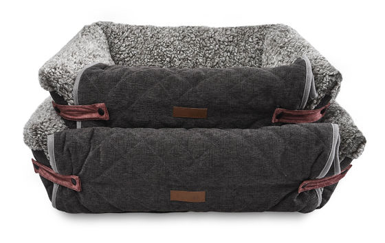 Tapis démontable détachable de Flip Cover Comfortable Pet Bed Grey Dog Sofa Cushion With