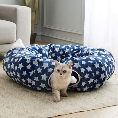 Boule centrale de Cat Tunnel With Bed With Mat Dog Collapsible With Fun d'amusement pour le chiot de chatons d'animal familier