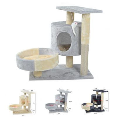 Logement de niveau multi Cat Climber Tower Sisal Large en bois Cat Scratching Post