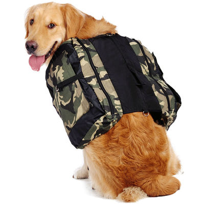 Sac à dos réglable de chien de chasse de sac de harnais de sac à dos d'individu de chien de camouflage pour le grand chien