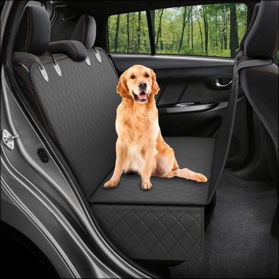 Housse de siège arrière Mat Black Waterproof de chien monté sur véhicule 137*147cm