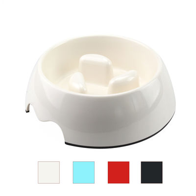 Cuvette lente en plastique de chien de consommation de chiot de cuvette non d'animal familier portatif de glissement