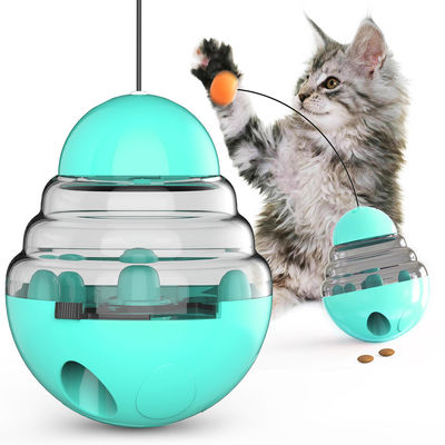 2 dans 1 boule interactive de Shaped Pet Treat de culbuteur de Cat Slow Feeder Ball Detachable