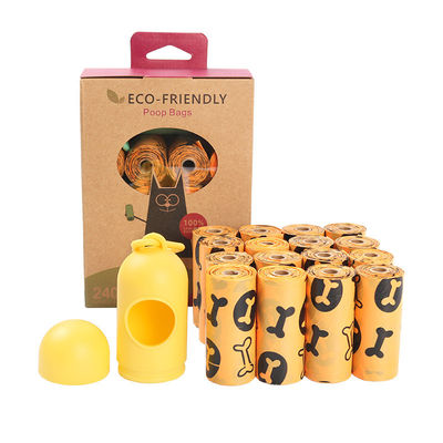 La dunette biodégradable du chien 100 met en sac 16 Rolls BSCI avec les sacs évalués de dunette de chien de la terre de distributeur