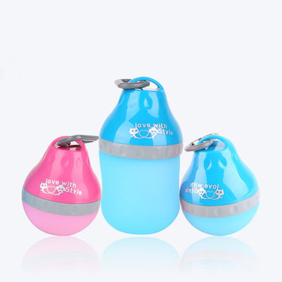 Bouteille d'eau de chien de silicone de nourriture 7 onces style d'amour de 14 onces pour de petits animaux familiers