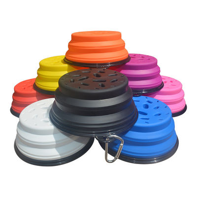 Cuvette pliante de chien de voyage de bande et d'ABS pour le plat lent de consommation