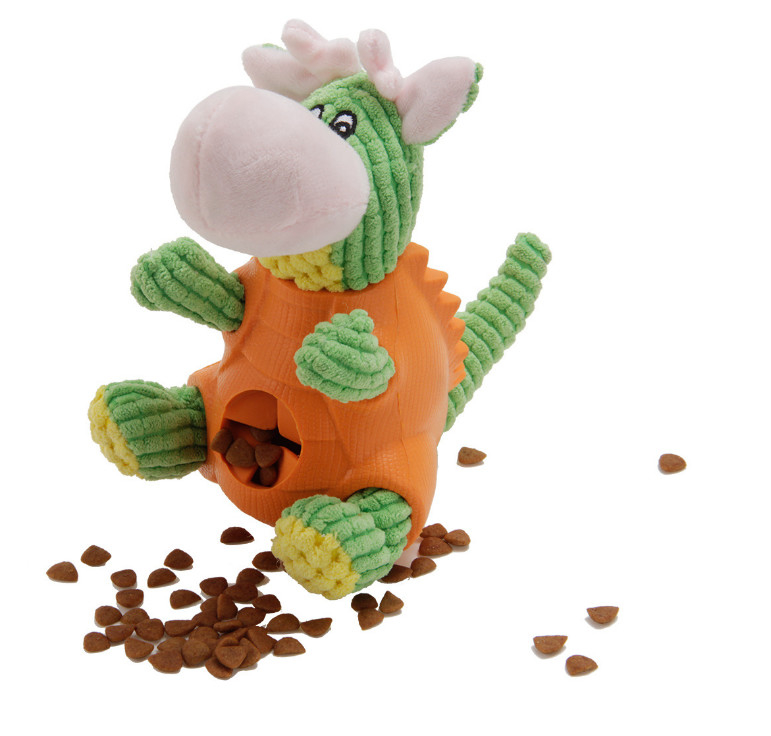 Jouets faits sur commande de peluche d'animal familier de mastication de chien de distributeur mou grinçant écologique de festin