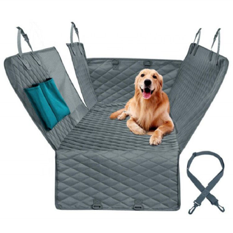 Housse de siège arrière 147cm antidérapant imperméable de voiture de chien d'hamac avec des poches de stockage
