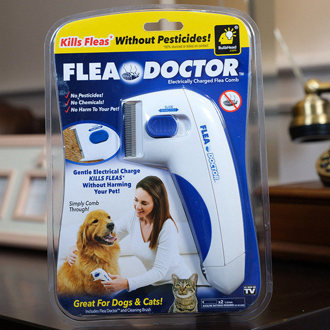 Puce électrique et Tick Comb de puce d'animal familier de chien de Hallupets de solvant électrique de peigne
