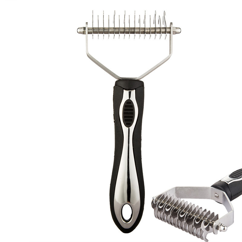 Les outils de toilettage de Cat Massage Comb Brushes Pet de chiens d'acier inoxydable étirent le peigne de cheveux