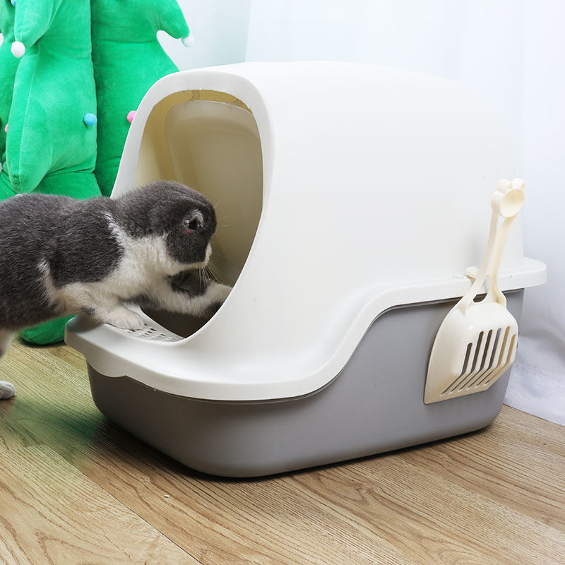 Cat Litter Pan Waterproof Hooded entièrement incluse Cat Litter Box With Shovel