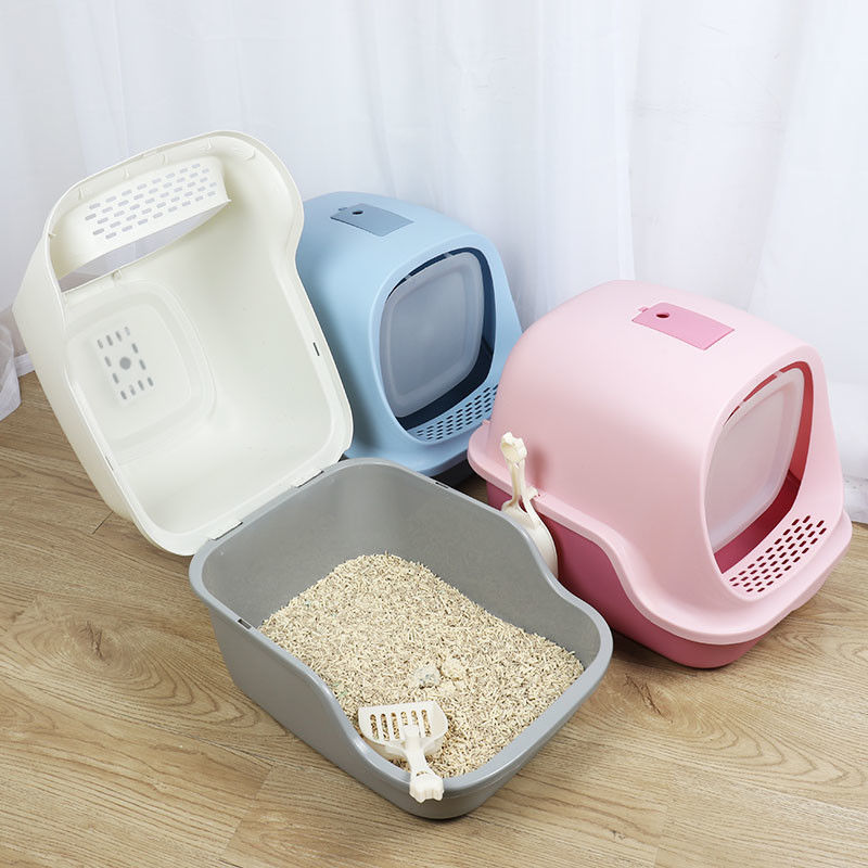 Cat Litter Pan Waterproof Hooded entièrement incluse Cat Litter Box With Shovel