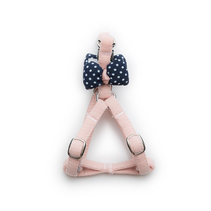 L'animal familier fournit le coton mignon Cat Dog Harness Leash Set de traction de courroie de coffre d'animal familier de Dots Cat Harness Bow Tie Adjustable de retour