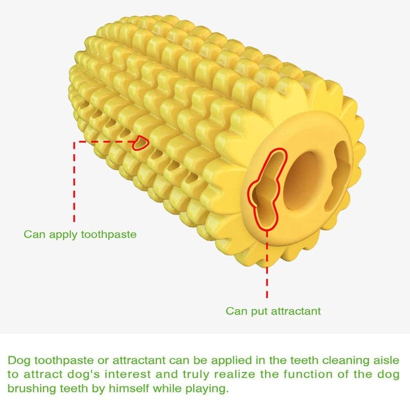 Molaire résistante de forme de maïs de bâton de mastication de chien du caoutchouc naturel d'outils de toilettage d'animal familier de morsure