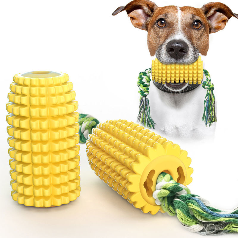 Molaire résistante de forme de maïs de bâton de mastication de chien du caoutchouc naturel d'outils de toilettage d'animal familier de morsure