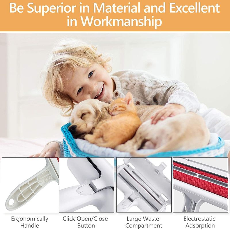 Rouleau réutilisable de solvant de cheveux d'animal familier des outils 450g de toilettage d'animal familier de nettoyage d'individu pour le lit de meubles