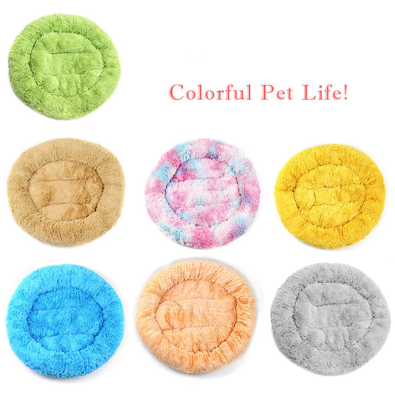 Lit de Cat Bed Faux Fur Dog de beignet pour le tapis de luxe de chauffage de lit d'animal familier de caresse de petit individu moyen de chiens