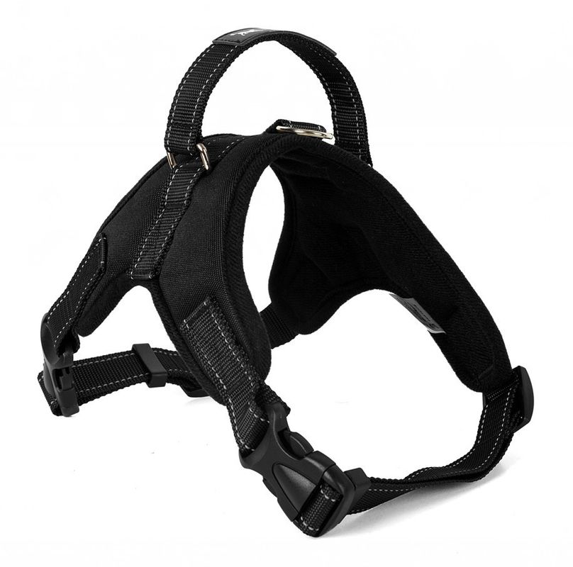 Courroie de coffre de selle de chien de gilet de harnais d'Oxford Mesh Canvas Adjustable Padded Dog respirable aucun collier d'animal familier de traction