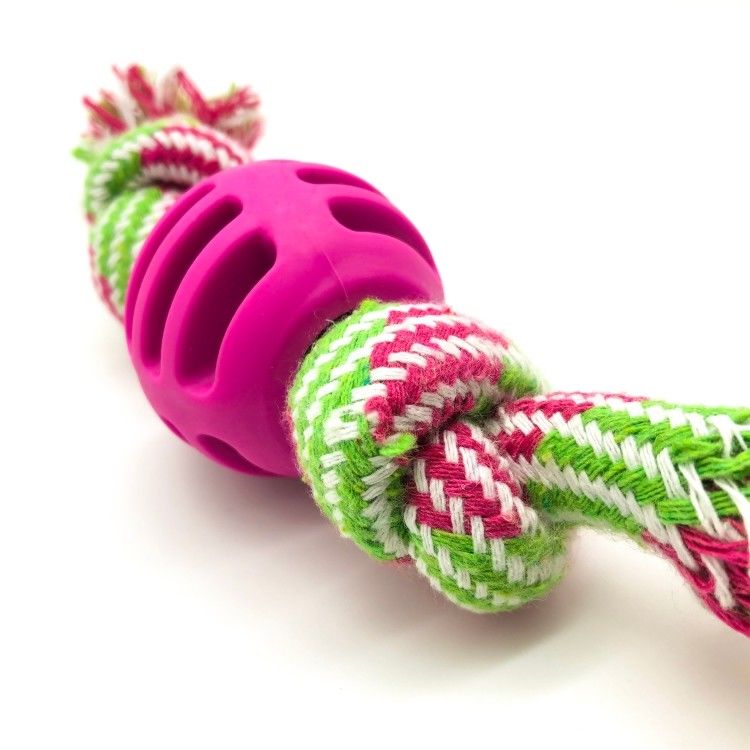 Chien lavable Toy Durable Rope Chew Toys 50g de boule de corde de double coton de noeud