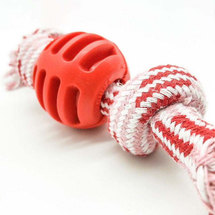 Chien lavable Toy Durable Rope Chew Toys 50g de boule de corde de double coton de noeud