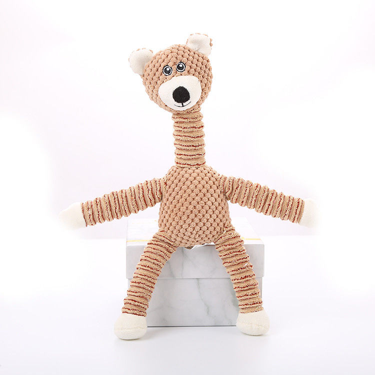 Le chien grinçant de peluche de coton joue les jouets interactifs de mastication de chien, jouets bourrés de mastication de chiot pour le nettoyage de dents, petit, moyen, grand