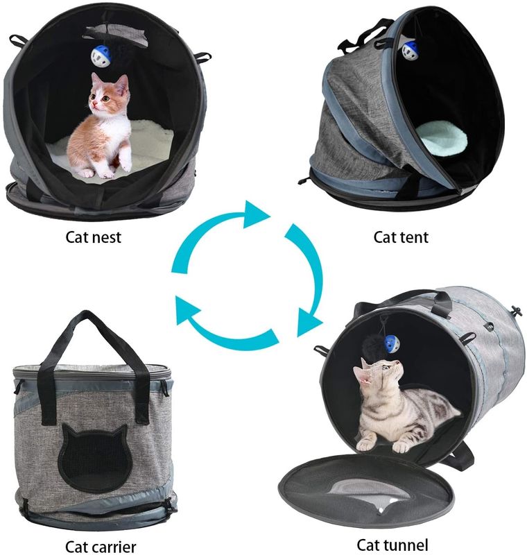 3 dans 1 Cat Bag Carrier Backpack avec le tapis d'ouatine
