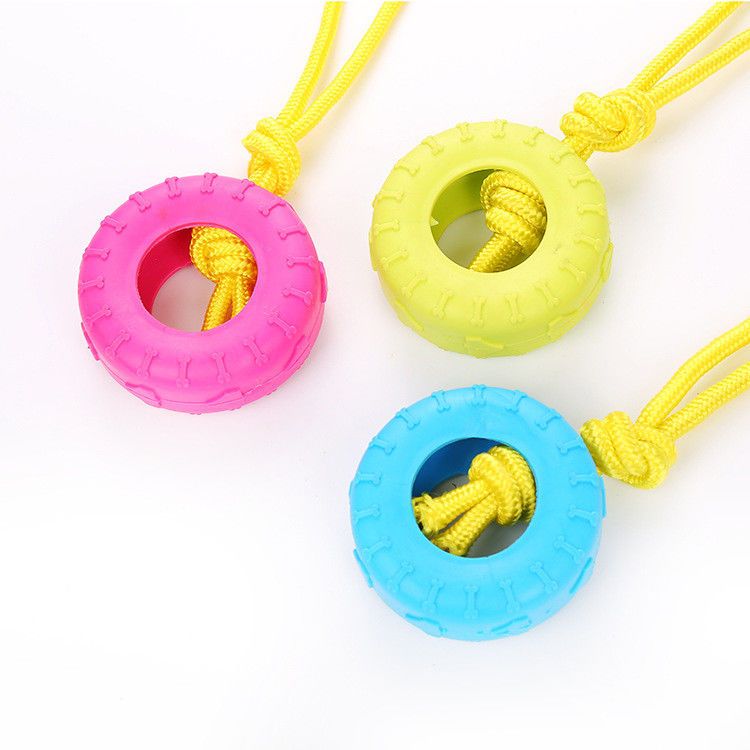 L'animal familier durable de chien de mastication joue les dents dentaires de brosse à dents d'OEM/ODM TPR nettoyant des jouets