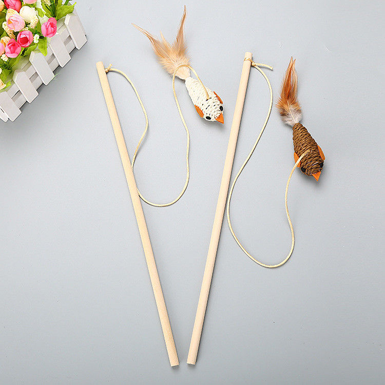 Le multiple dénomme la plume Cat Fishing Pole Toy de Cat Pet Toys Interactive Funny