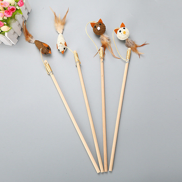 Le multiple dénomme la plume Cat Fishing Pole Toy de Cat Pet Toys Interactive Funny