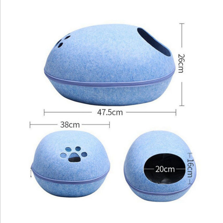 Chien détachable mignon respirable qui respecte l'environnement Cat Cave Bed de forme d'oeufs pour des approvisionnements d'animal familier
