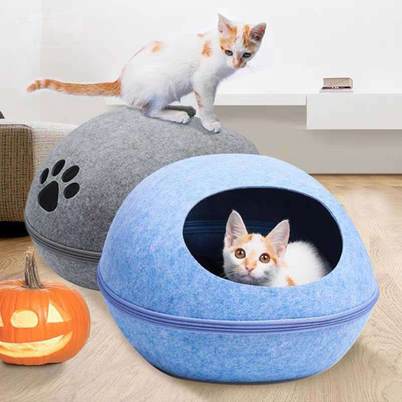 Chien détachable mignon respirable qui respecte l'environnement Cat Cave Bed de forme d'oeufs pour des approvisionnements d'animal familier