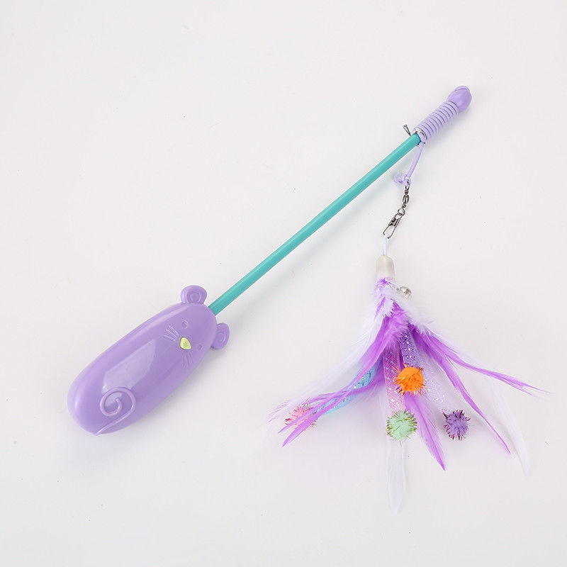 Plume Cat Toy Plastic télescopique drôle 42g Cat Laser Teaser
