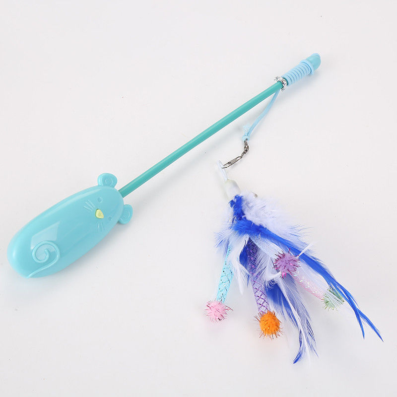 Plume Cat Toy Plastic télescopique drôle 42g Cat Laser Teaser