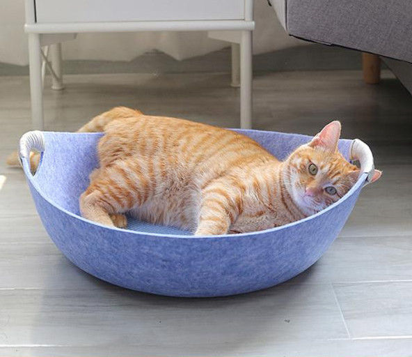 nid de chat de feutre avec pour le nid 100% rond de lit de chat de lit de chien de chat de nid d'animal familier de sécurité