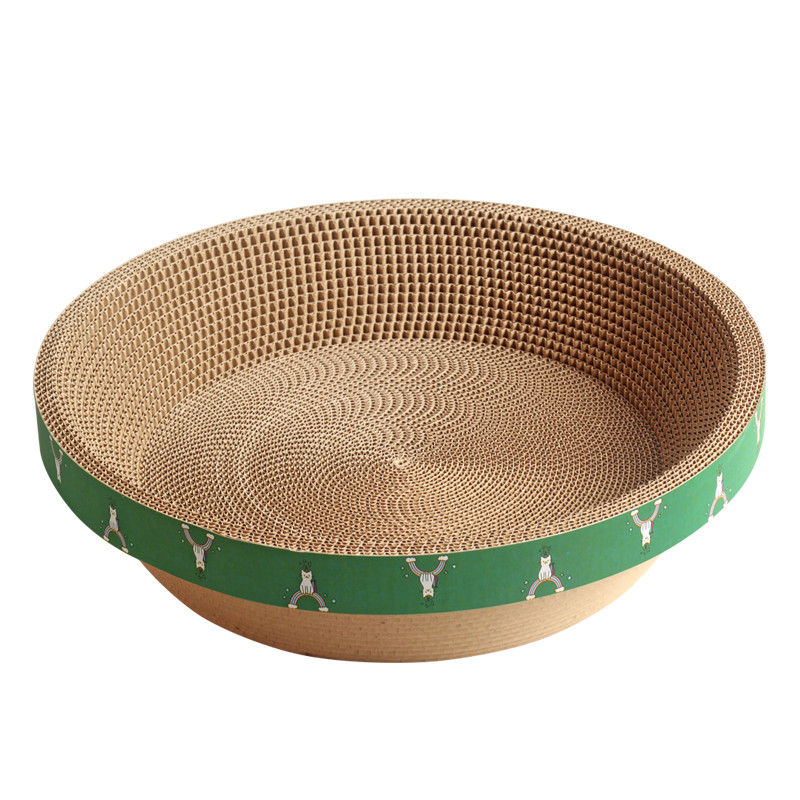 Carton rond durable Cat Bed Bowl Shape Corrugated Cat Scratching Pad 700g