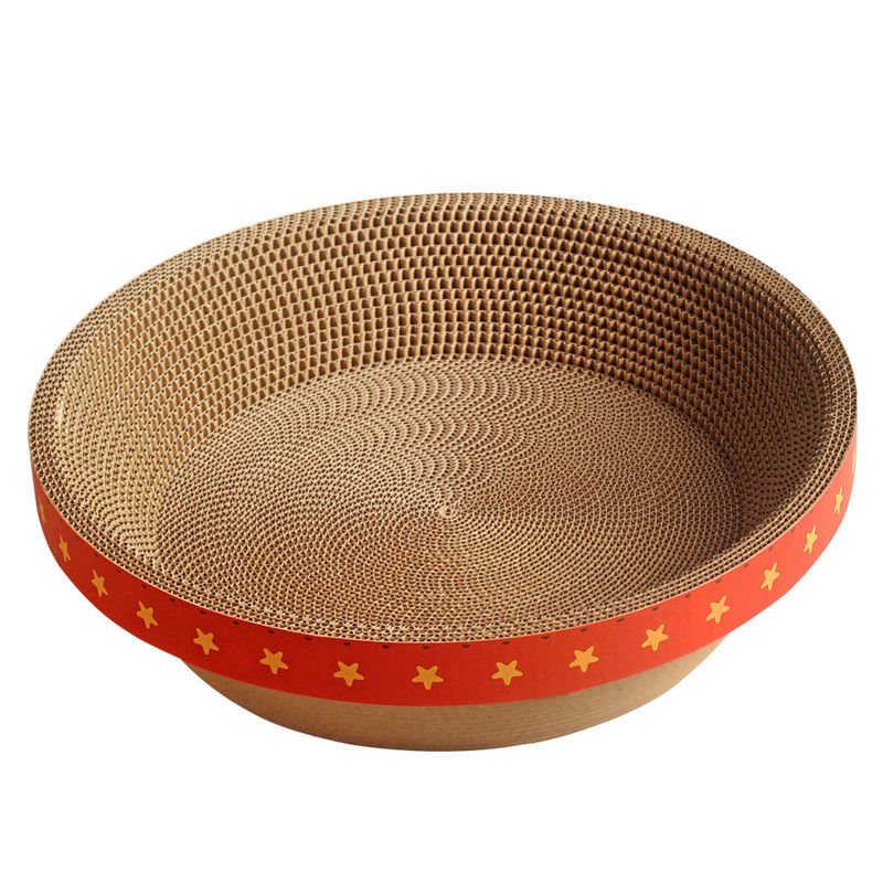 Carton rond durable Cat Bed Bowl Shape Corrugated Cat Scratching Pad 700g