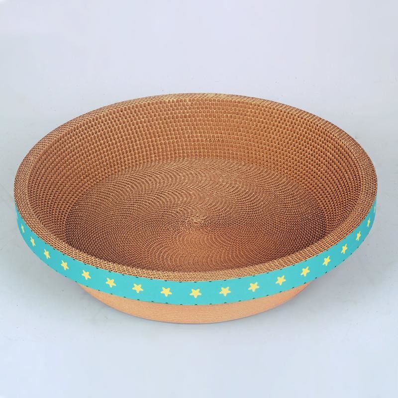 Carton rond durable Cat Bed Bowl Shape Corrugated Cat Scratching Pad 700g