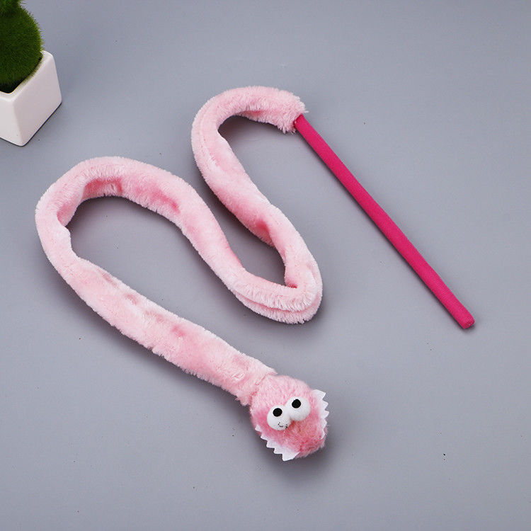 Baguette magique durable mignonne 31g de peluche de Cat Toy Teaser Snake Shape Kitten
