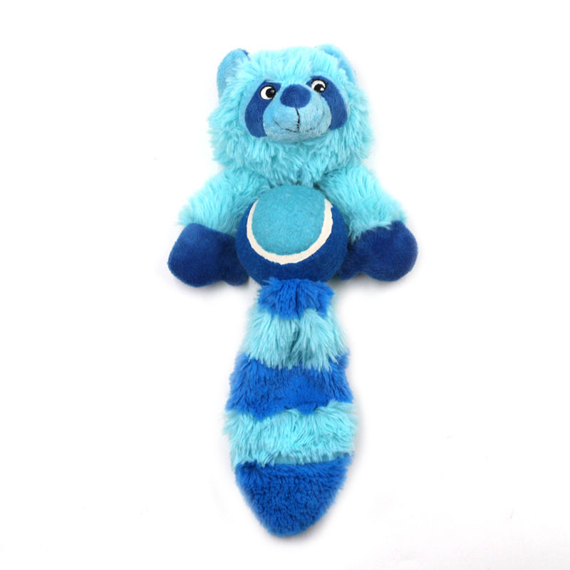 Jouets molaires interactifs de peluche de chien de chien durable résistant grinçant de Toy Fox Raccoon Bite
