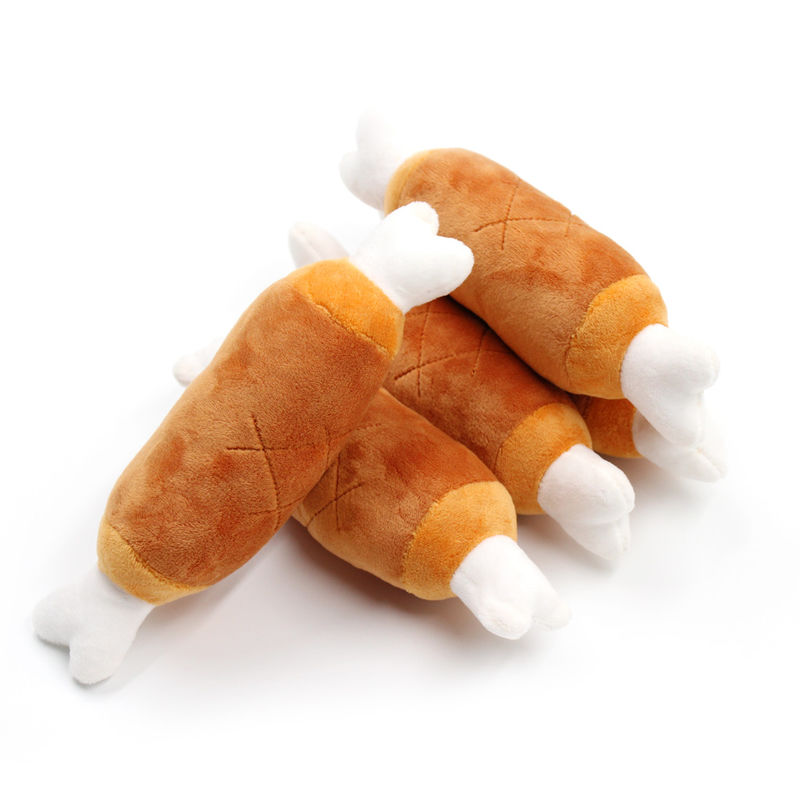 La mastication grinçante de chien d'os de peluche à deux têtes de forme joue le chiot faisant ses dents les jouets 27g