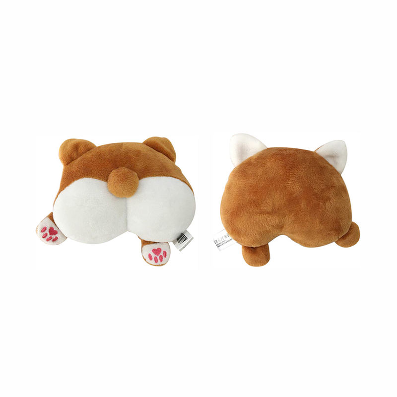 Le corgi aboute le chien de forme que l'animal familier joue le jouet grinçant 37g de chien mou de peluche